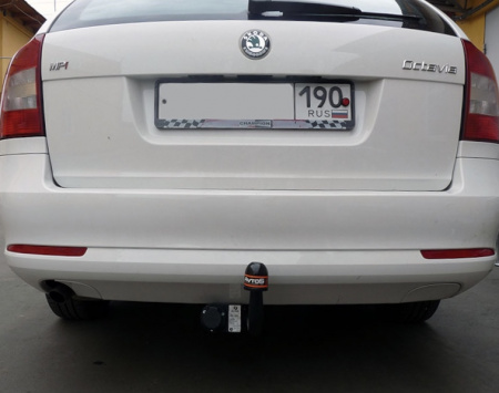 Фаркоп SK 09 для SKODA Octavia A5 2004-2013, Автос, нагрузка 1500/75 кг. С подрезкой бампера от магазина ФаркопРос